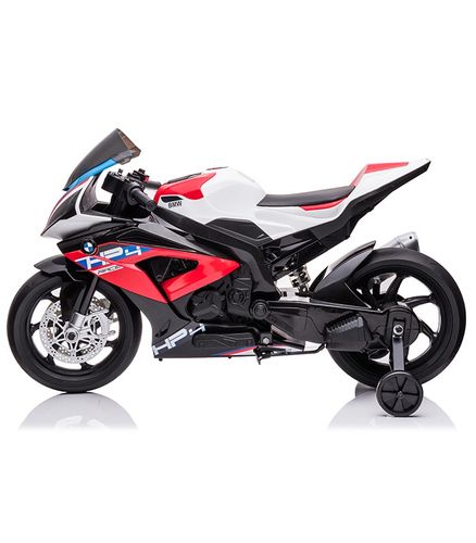 אופנוע ממונע 12V דגם HP4 עם גלגלי עזר ניתנים להסרה - כחול
