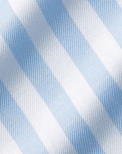חולצה גזרת אקסטרה סלים -Sky blue wide stripe non-iron twill cutaway extra slim fit 
