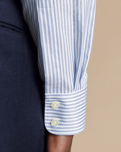 חולצה כותנה מצרית גזרת סלים - Sky blue stripe Egyptian cotton slim fit 