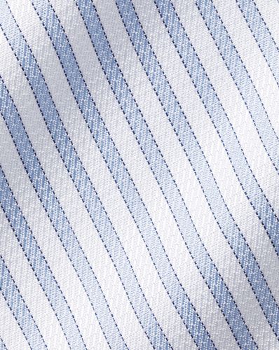 חולצה כותנה מצרית גזרת סלים - Sky blue stripe Egyptian cotton slim fit 