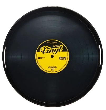 מגש הגשה עם ידיות תקליט Vinyl