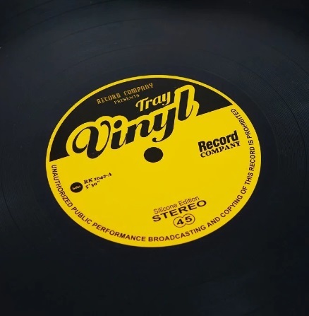 מגש הגשה עם ידיות תקליט Vinyl