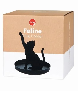 ארגונית מתכת לטבעות ותכשיטים חתול Feline