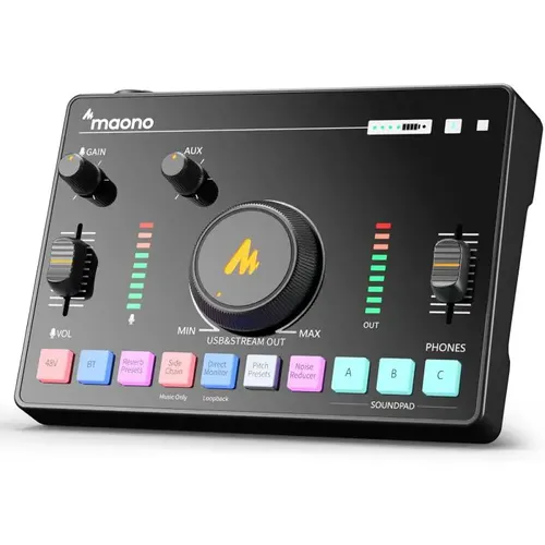 מיקסר לסטרימינג וכרטיס קול MAONO AMC2 NEO