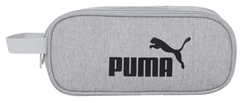 קלמר 2 תאים PUMA אפור עם כיתוב שחור