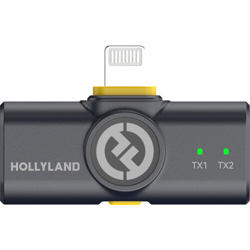 Hollyland LARK M2 DUO מערכת זוג מיקרופוני דש אלחוטית לאייפון