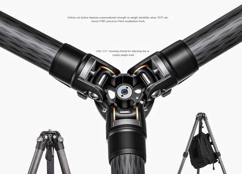 חצובת סיבי פחם כולל ראש כדורי Leofoto Rapid Ranger LSR-284C+LH-30