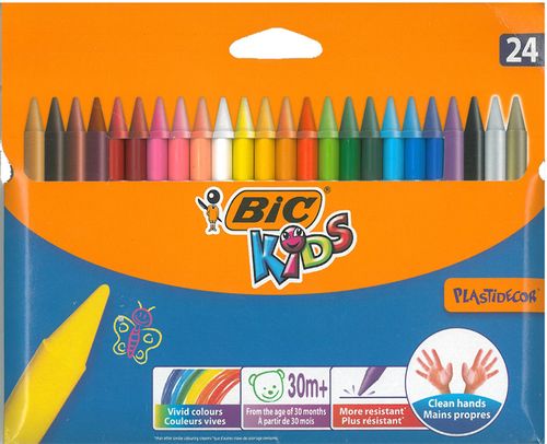 2 חבילות 24 צבעי פסטל BIC/ במבצע ב-39.90