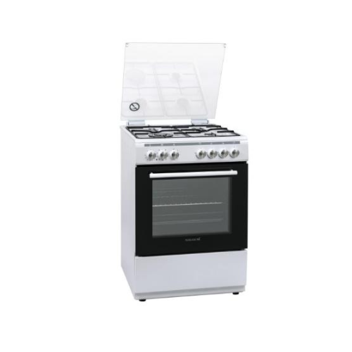 תנור משולב גז לבן 60 ס”מ Nakasumi NAK-FSC60-W