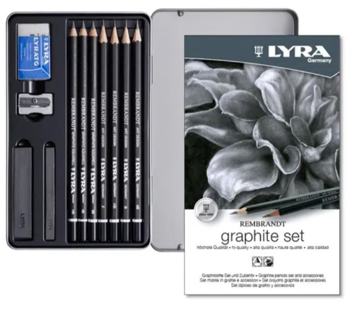 ערכת 11 אביזירי רישום  LYRA REMBRANDT GRAPHITE SET