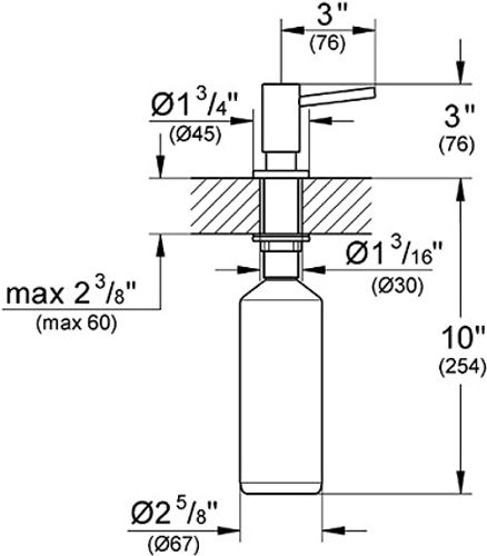 GROHE סבוניה לכיור מטבח גוון זהב מוברש 40535GN0