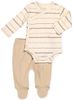 סט בגד גוף ורגלית לתינוק 100% כותנה טריקו 0-3 - זיג זג