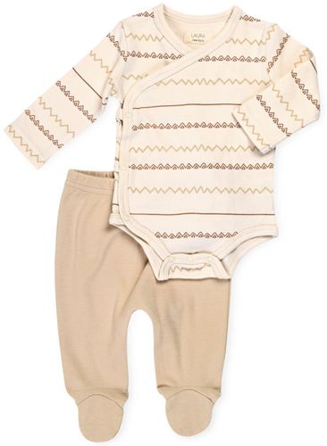 סט בגד גוף ורגלית לתינוק 100% כותנה טריקו 0-3 - זיג זג