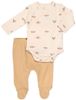 סט בגד גוף ורגלית לתינוק 100% כותנה טריקו 0-3 - פרפרים