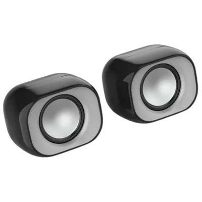 רמקולים למחשב חוטי חיבור USB בצבע שחור