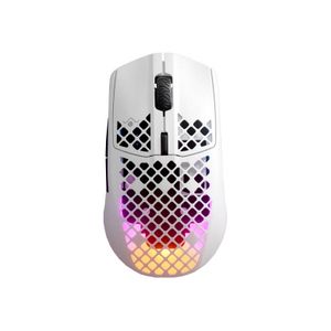 עכבר גיימינג אלחוטי דגם AEROX 3 WIRELESS STEELSERIES בצבע לבן