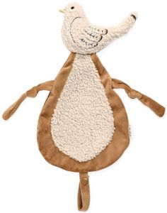 שמיכי מבד טדי עם מחזיק למוצץ - ציפור