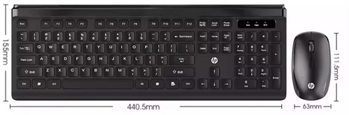 סט מקלדת ועכבר אלחוטי בעברית ואנגלית HP CS500