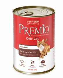 שימור במרקם פטה בקר 375 גרם לחתולים בוגרים