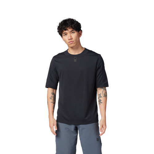 חולצת רכיבה קצרה פוקס שחור - FOX RACING DEFEND SS JERSEY V25