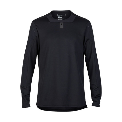 חולצת רכיבה ארוכה פוקס שחור - FOX RACING DEFEND LS JERSEY V25 
