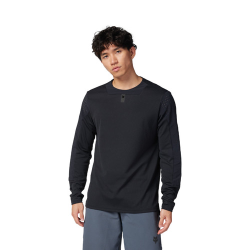 חולצת רכיבה ארוכה פוקס שחור - FOX RACING DEFEND LS JERSEY V25 