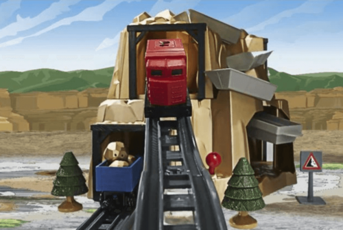 מסילות כח Power Rails - רכבת חשמלית ענקית בשלט רחוק דגם מכרה הזהב