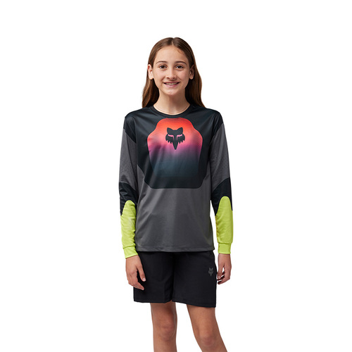 חולצת רכיבה ארוכה לילדים פוקס ורוד / שחור  -FOX YTH RANGER LS JERSEY REVISE V25