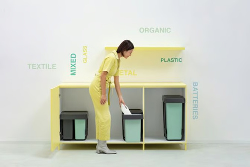 SORT & GO צמד פחי הפרדה נשלפים 15+15 ליטר