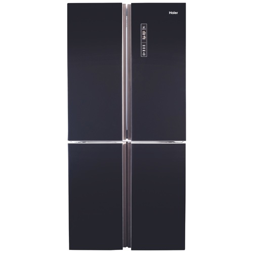 מקרר 4 דלתות 547 ליטר Haier האייר Open Space Inverter HRF-5500FB זכוכית שחורה