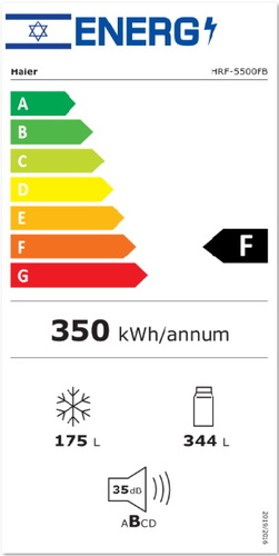 מקרר 4 דלתות 547 ליטר Haier האייר Open Space Inverter HRF-5500FW זכוכית לבנה