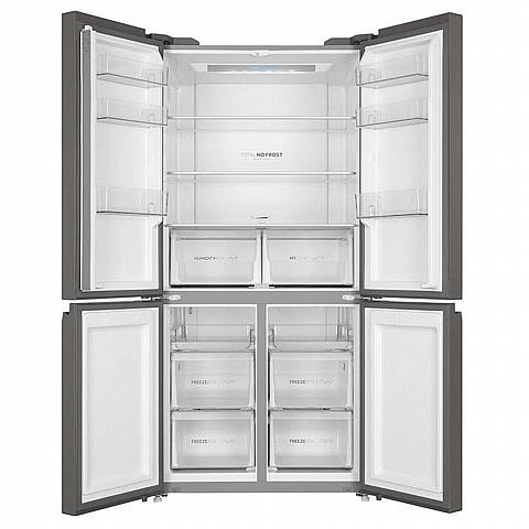 מקרר 4 דלתות האייר Haier Open Space Inverter HRF-7100FW זכוכית לבנה