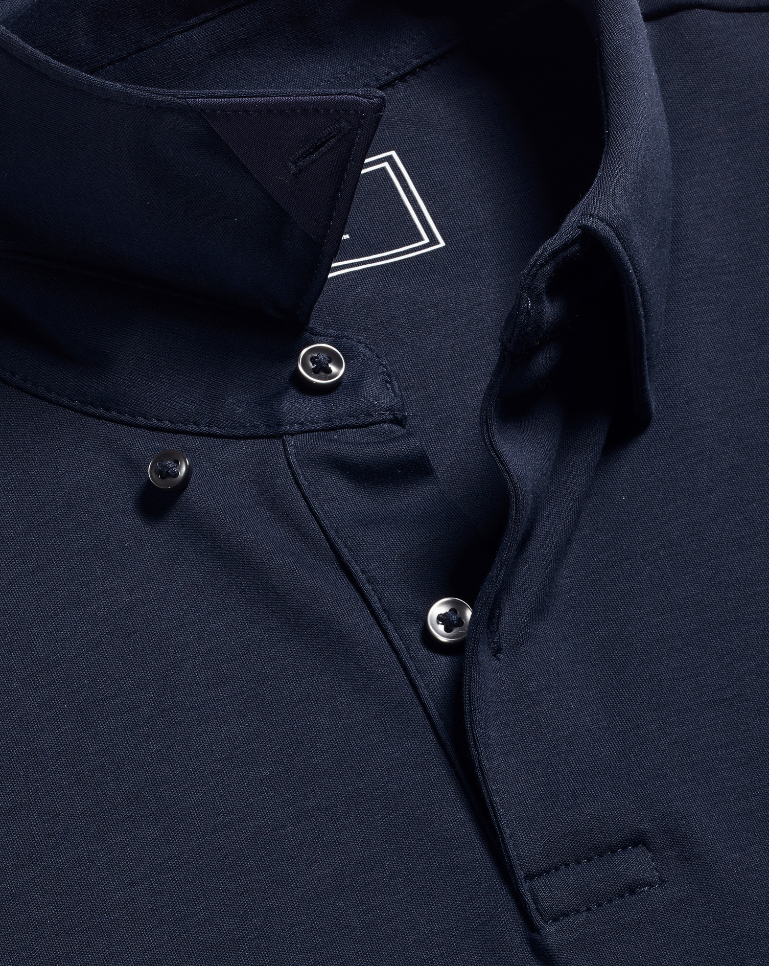 חולצת פולו כחולה אלגנטית - Navy Blue Plain Short Sleeve