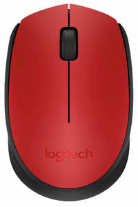 עכבר אלחוטי בצבע אדום\שחור Logitech M171