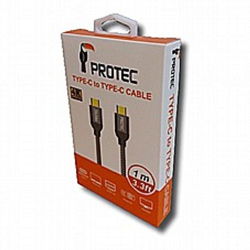 כבל TYPE-C TO TYPE-C 1M 4K PROTEC כולל תצוגה DM263