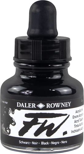 דיו אקרילי שחור BLACK INK 028