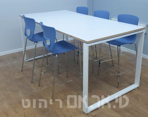 שולחן בר עם רגל דגם חלון לבנה