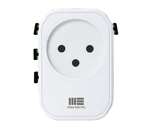 מתאם נסיעות אוניברסלי תקני Wise Electric 909IL - צבע לבן 150 מדינות