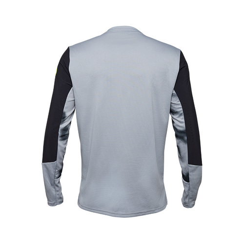 חולצת רכיבה ארוכה פוקס אפור / צהוב - FOX RACING DEFEND LS JERSEY TAUNT V25 