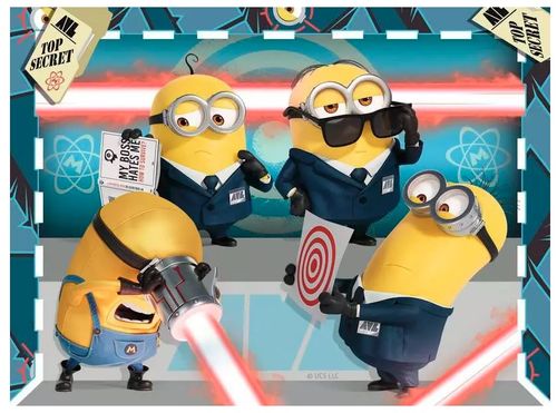 מארז 4 פאזלים 12-16-20-24 חלקים בעיצוב Despicable Me מיניונים 4