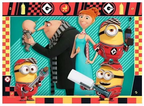 מארז 4 פאזלים 12-16-20-24 חלקים בעיצוב Despicable Me מיניונים 4
