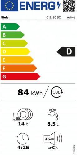 מדיח כלים Miele G 5110w מילה