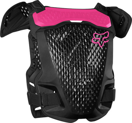 מגן חזה ילדים פוקס שחור / ורוד - FOX YOUTH R3 GUARD V25