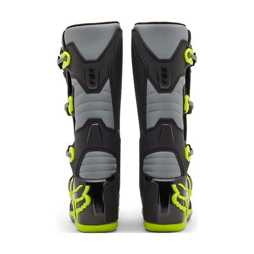 מגף רכיבה פוקס אפור / צהוב - FOX BOOTS COMP V25