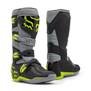 מגף רכיבה פוקס אפור / צהוב - FOX BOOTS COMP V25