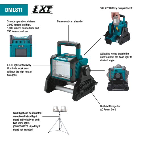 פרוז'קטור 18V - גוף בלבד MAKITA DML811