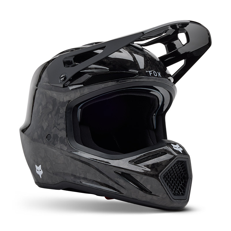 קסדת פוקס קרבון שחור - FOX V3 RS CARBON SOLID V25