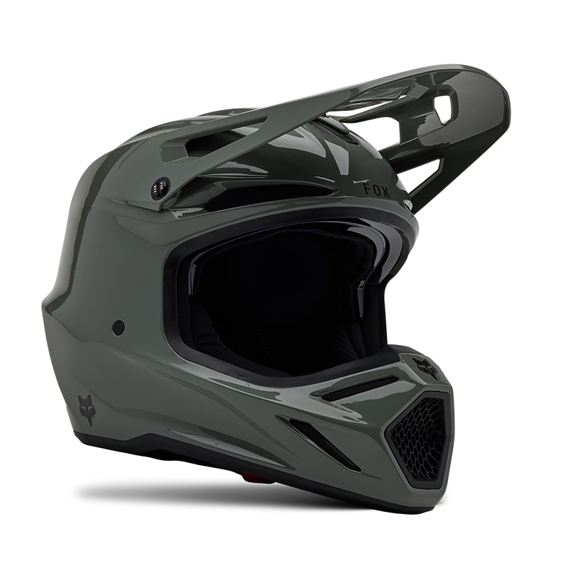 קסדת פוקס קרבון ירוק - FOX V3 RS CARBON SOLID V25
