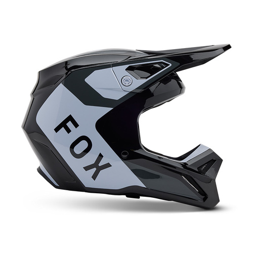 קסדת פוקס שחור / לבן - FOX V1 LEAN V25