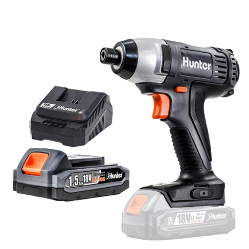 מברגת אימפקט נטענת 18V כולל סוללה 1.5Ah ומטען 3A 
